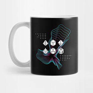 Neon Cyberpunk Polyhedral Dice Set Tabletop RPG Mug